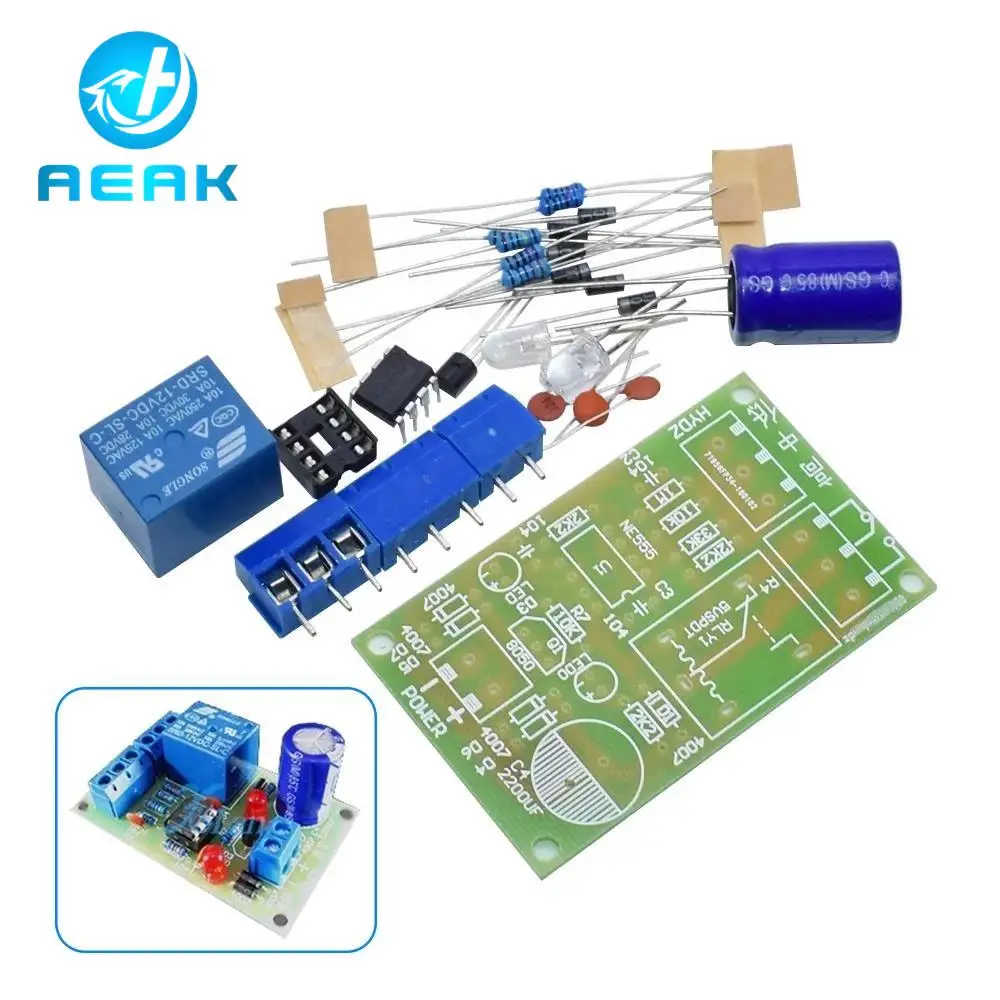 Kit Pengontrol Sakelar Level Air NE555 Modul Pemompaan Otomatis Sensor Level Air Swakarya Pelatihan Prinsip Elektronik Siswa