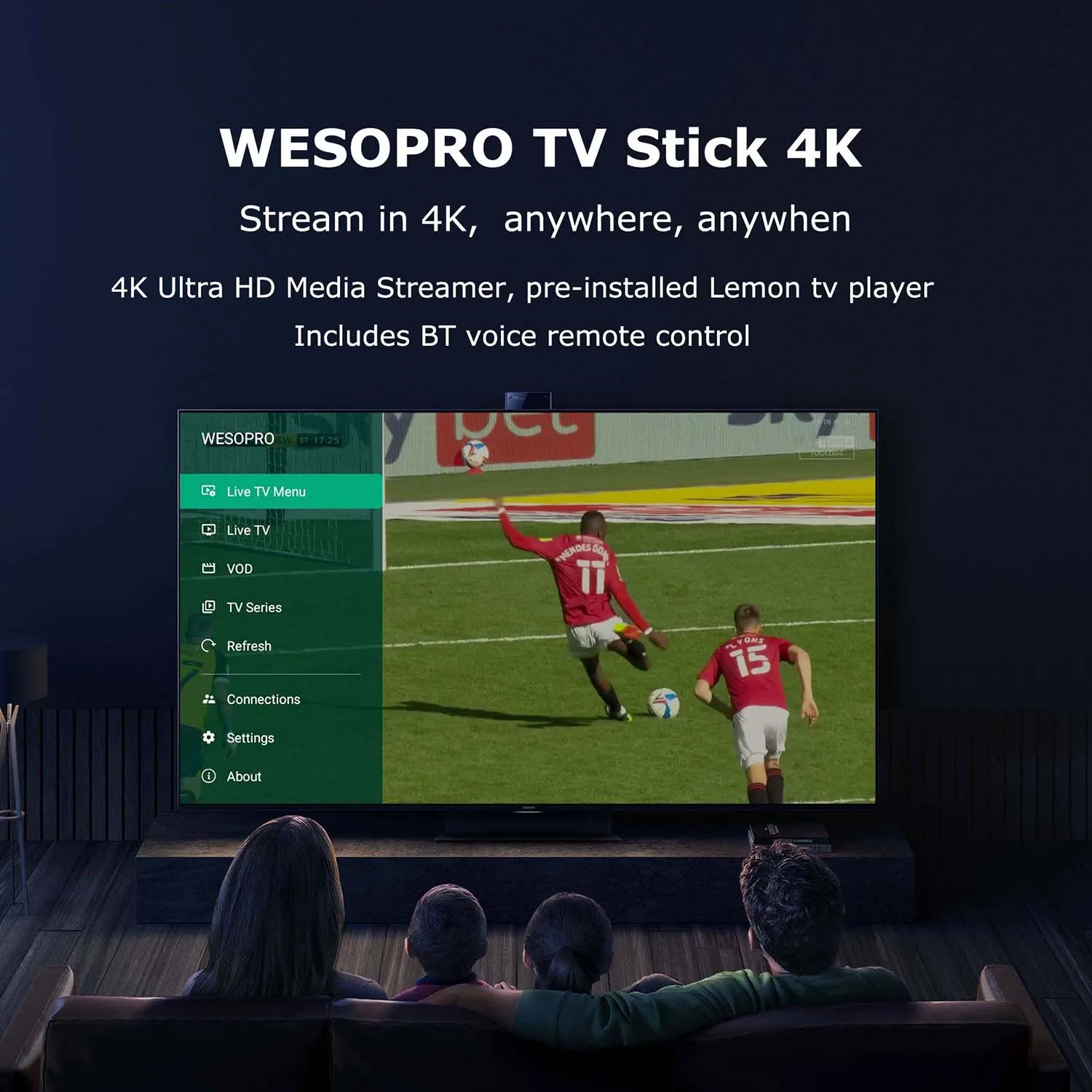 WESOPRO TV Stick G2 Android 10 Smart TV Dongle 2GB RAM 16GB ROM 2,4 GHz 5,0 GHz Wifi 6 BT5.0 H.265 4K 30pfs VS Xiaomi Mi TV Stick