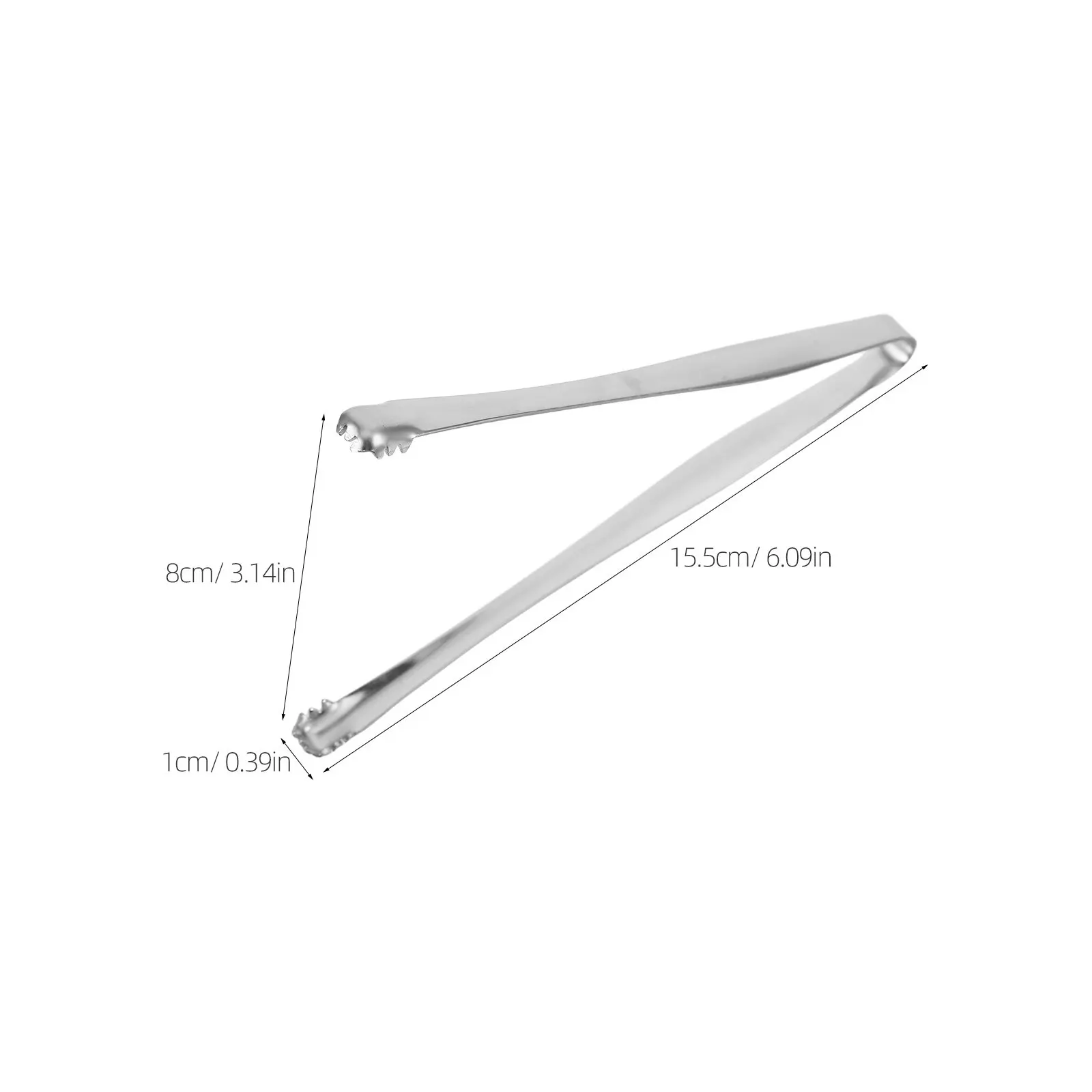 12Pcs Stainless Steel Food Tongs with Nonslip Teeth for Eggshell Membrane Removal Ice Bucket Serving Sugar Appetizers Cocktail