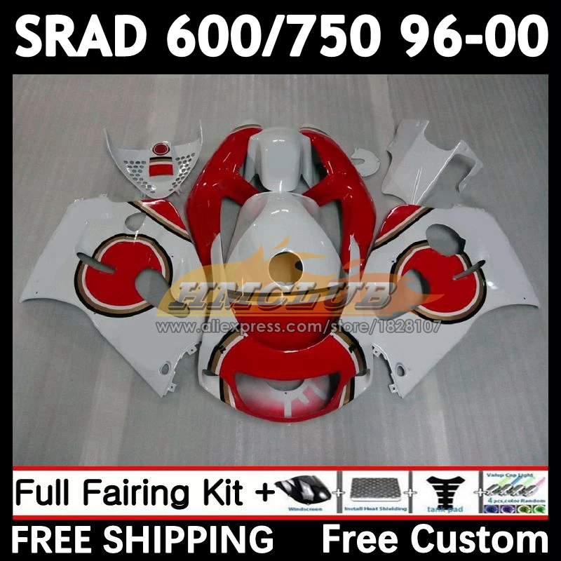 Body For SUZUKI SRAD GSXR 600 750 GSXR600 1996 1997 1998 1999 2000 11No.13 Lucky Strike GSX-R600 GSXR750 96 97 98 99 00 Fairing