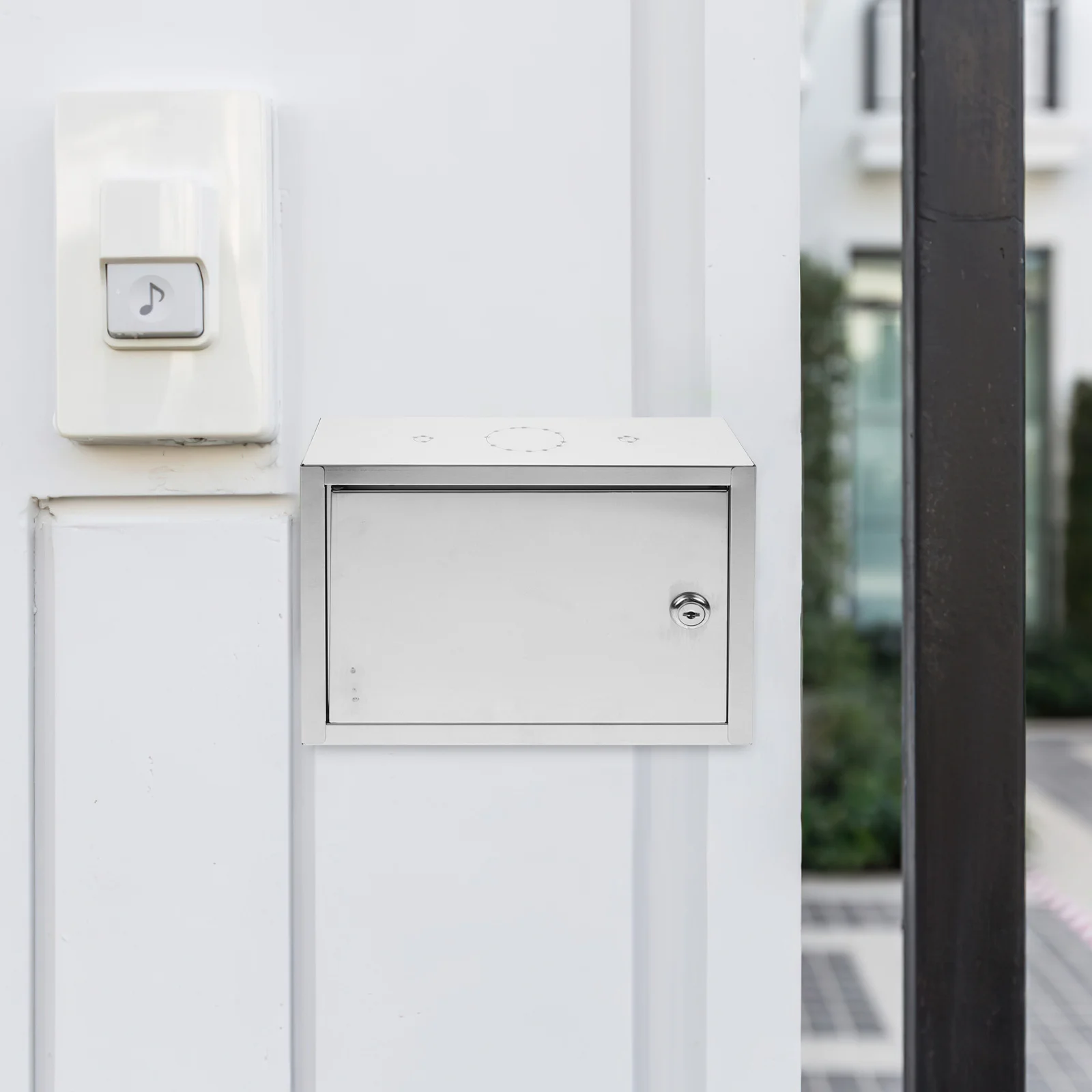 

Milk Box Lock Wall Mounted Sturdy Delivery Box Secure Package Organizer Mail Locker for Home Porch Outdoor Package Locker