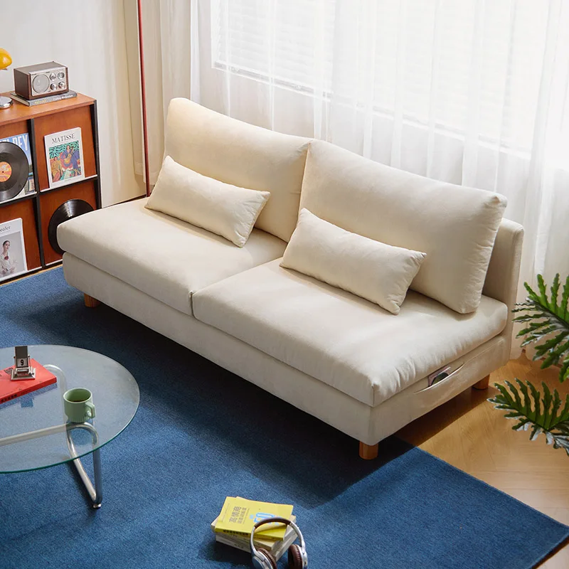 For Modern Square Fabric White Color Customizable Sleeper Loveseat Sofa For Living Room & Office Use BS326-A