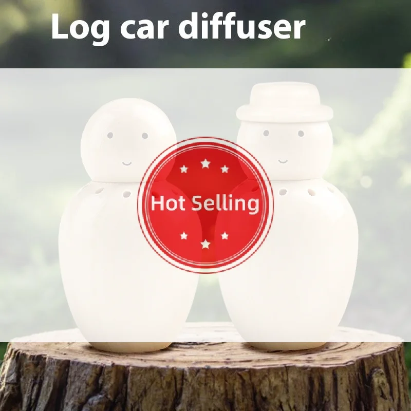 

Car Air Freshener Perfume Clip Wooden Man Empty Bottle Fragrance Ornament Wood Vent Outlet Diffuser