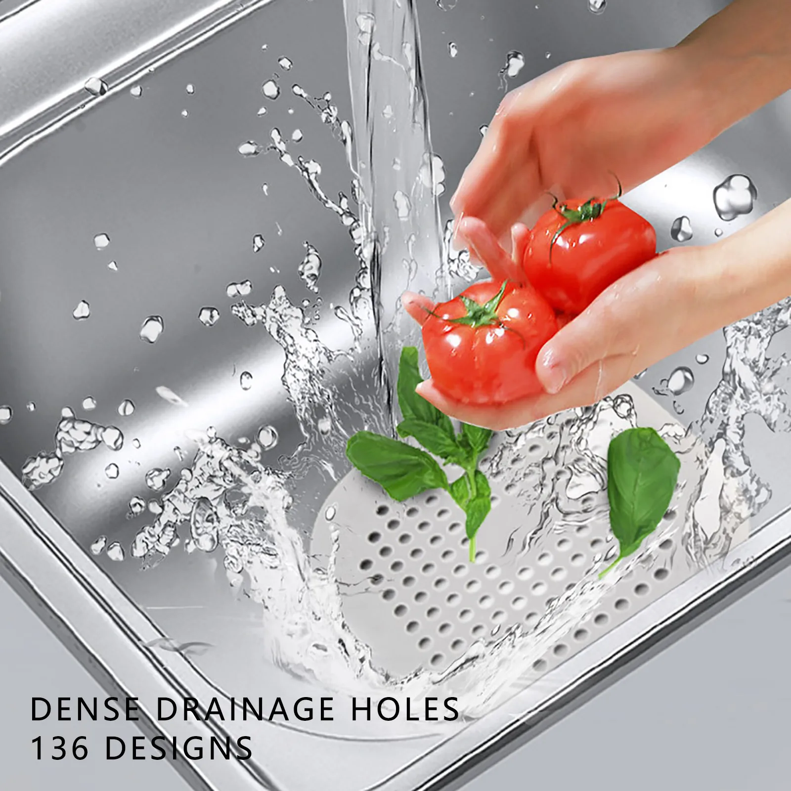 Kitchen Anti Clogging Silicone For Sink Food Residue Separation Filter Bathroom Drain Outlet Hair Anti Clogging Filter