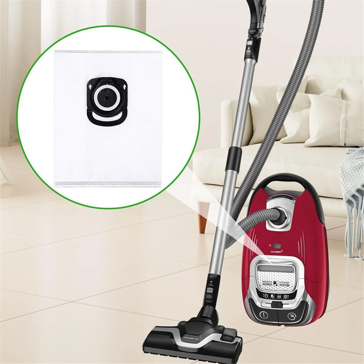 ถุงเครื่องดูดฝุ่นเพื่อสุขอนามัยของ Rowenta + ZR200720 ZR200520เหมาะสำหรับการใช้พลังงานขนาดกะทัดรัดมีพลังงาน X-trem และแรงเงียบ