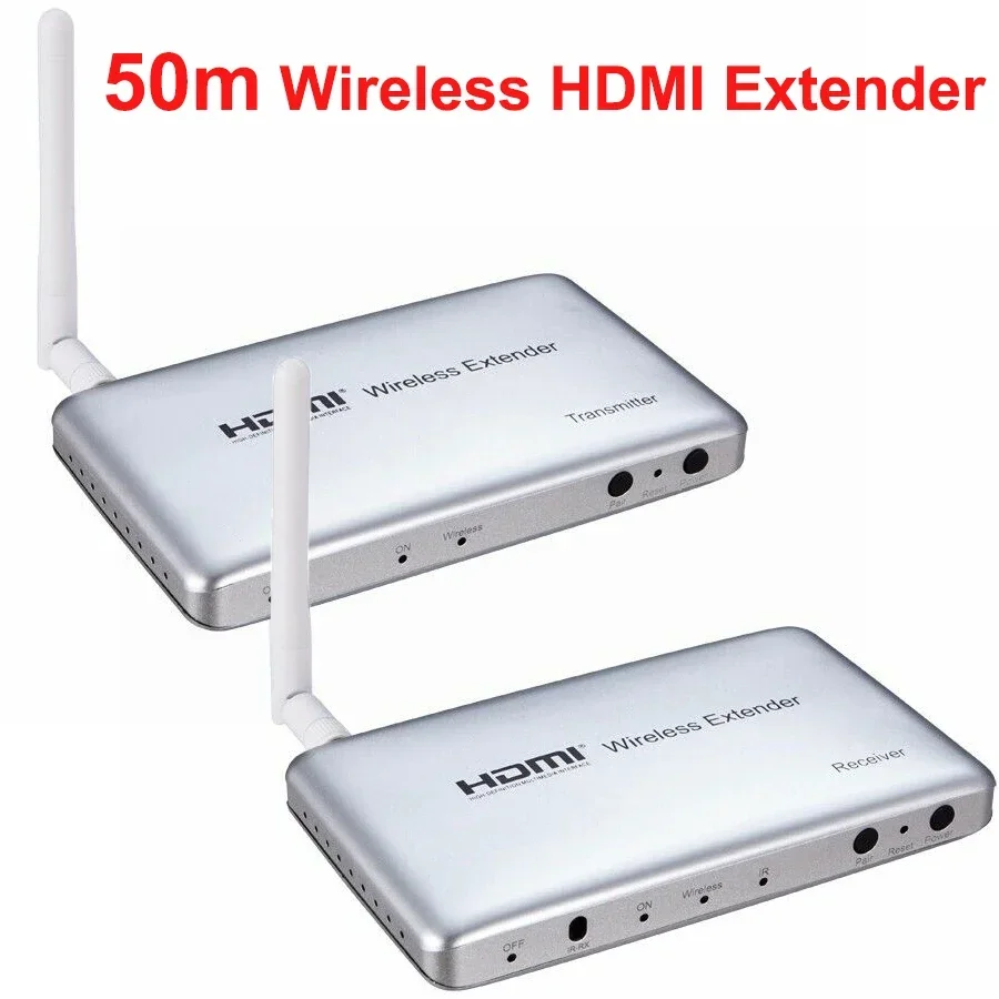 

Wireless HDMI Extender 50M 1080P Wireless Display Adapter Video Transmitter and Receiver for Camera DVD Laptop PC To TV Monitor