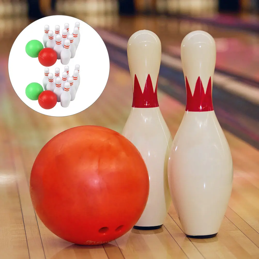 

2Sets Mini Bowling Balls Creative Simulated Bowling Balls Mini House Accessory Small House Decorative Element Micro Scene Model