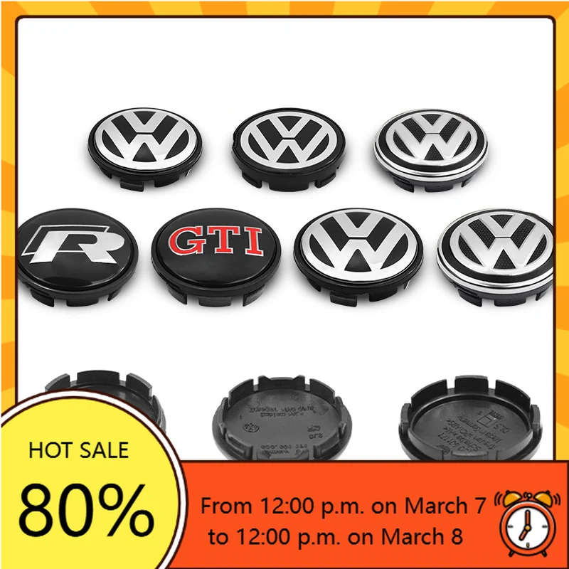 

Для VW Volkswagen Jetta MK5 Golf, 4 шт., 55 мм, 65 мм, колпачки-заглушки для центральных отверстий колесных дисков, аксессуары для стайлинга автомобилей VW, для Volkswagen R GTI