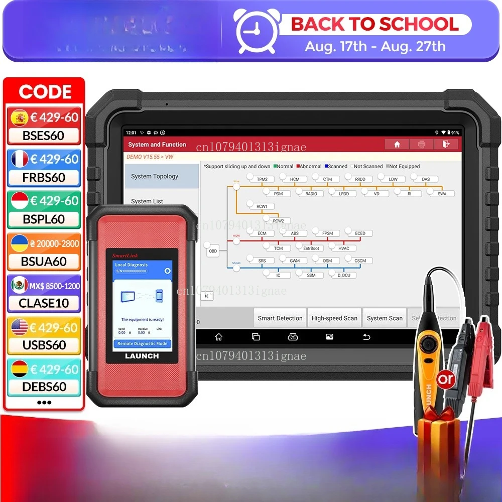 

X431 PRO3S+ ELITE Car Diagnostic Tools J2534 Program Topology Map ECU Coding Auto OBD OBD2 Scanner CANFD/DoIP/FCA