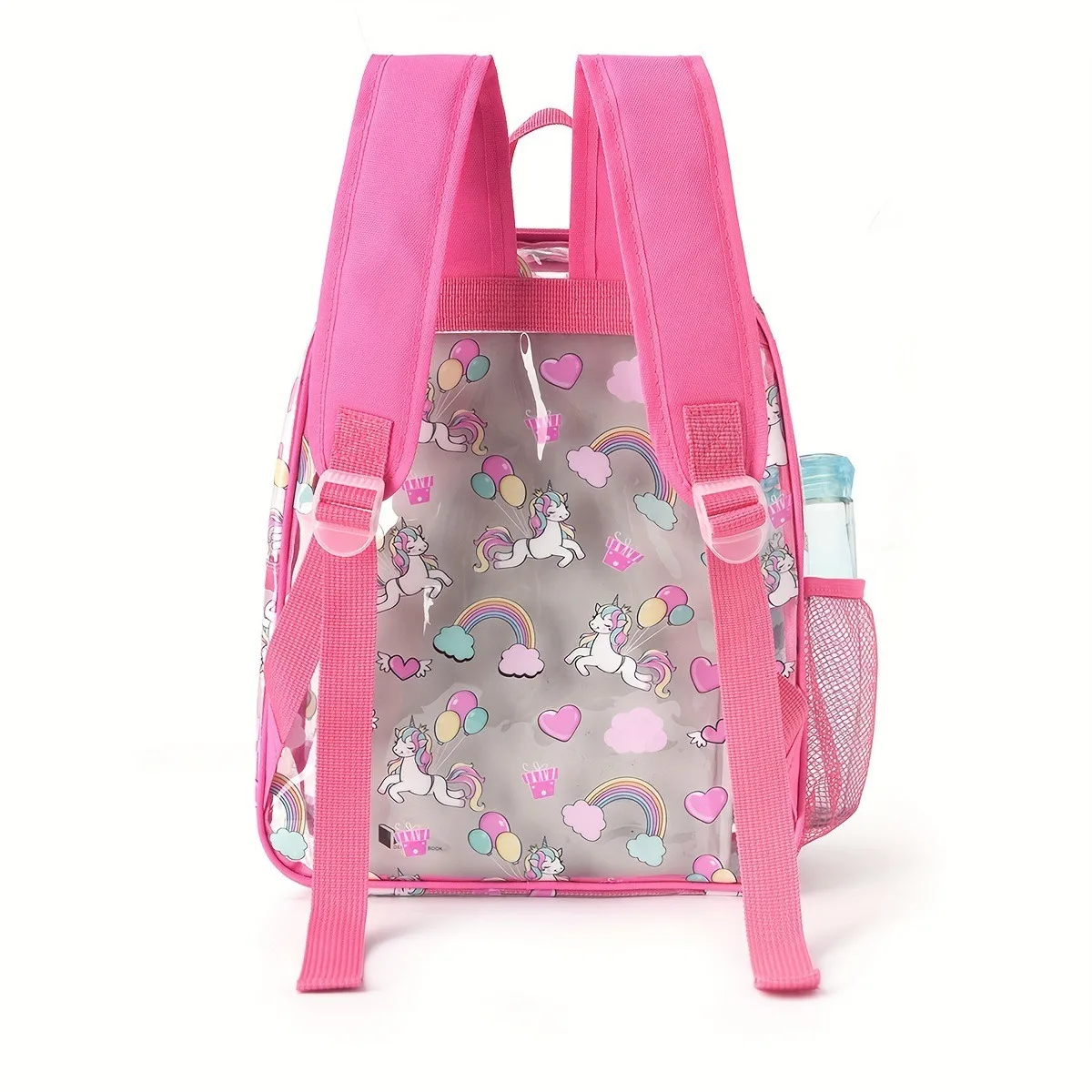 Cross-border hot-selling printed transparent backpack waterproof pvc storage bag student schoolbag large-capacity transparent ba