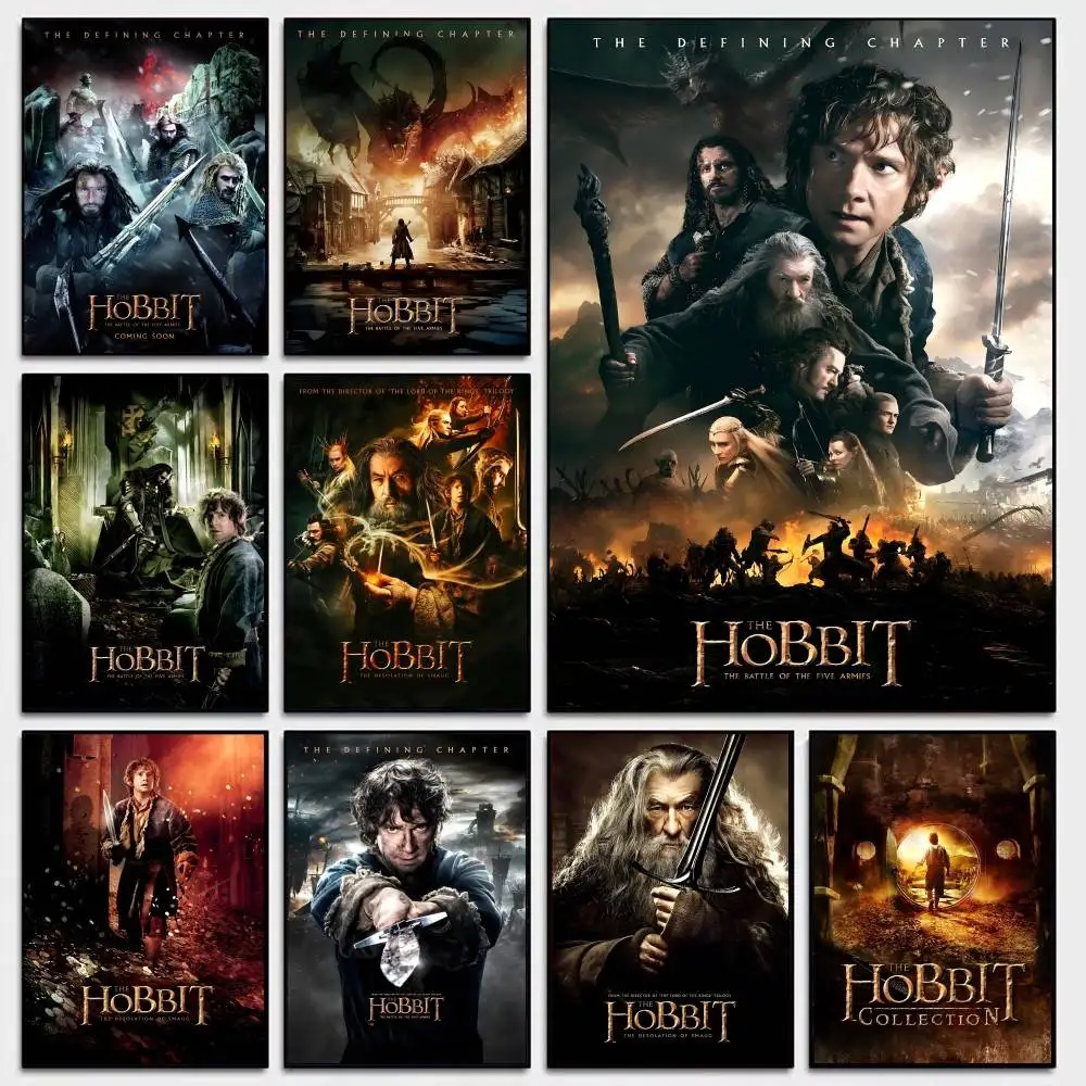 Póster de anime clásico de El Hobbit, adhesivo de papel impermeable, decoración de pared para cafetería, bar, habitación
