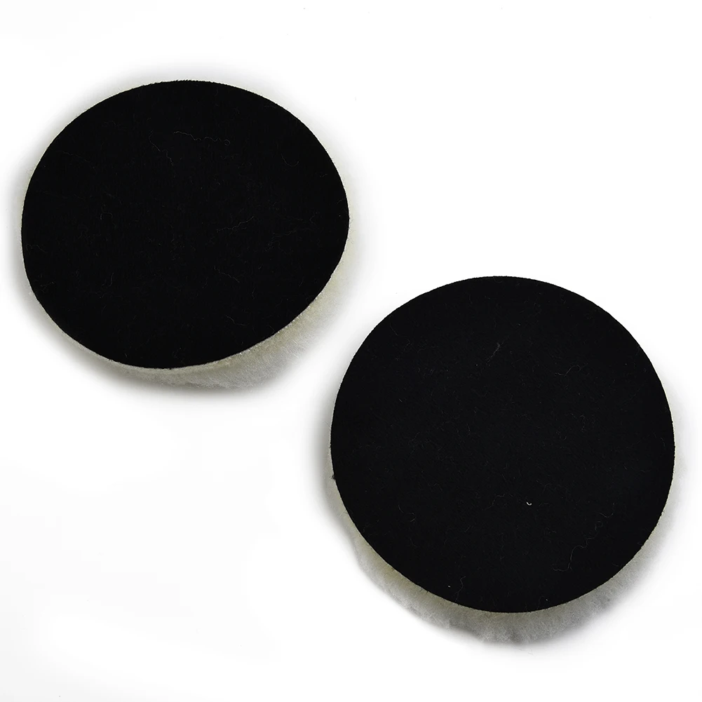 2pcs Auto Wool Buffing Polishing Disc Pads 5/6/7 Inch Car Buffer Bonnets Sanding Waxing Buffing Auto Washing Accessories