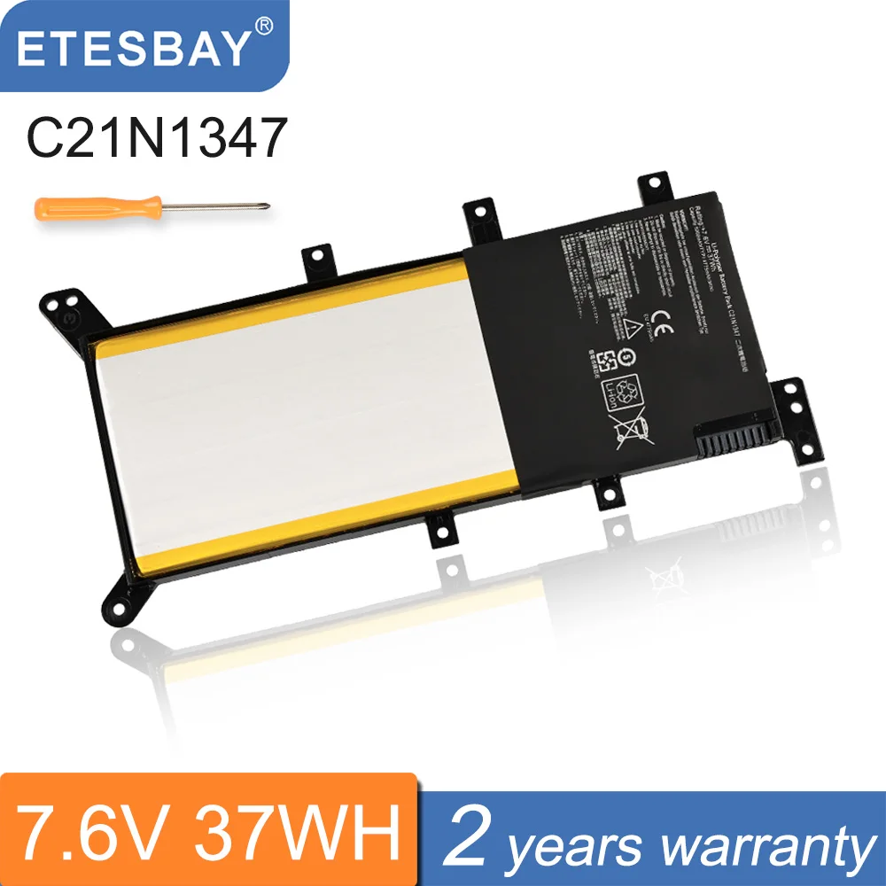 

ETESBAY C21N1347 37WH 7.6V Laptop Battery For ASUS X554L X555 X555L X555LA X555LD X555LN X555MA Y583 Y583L Y583LD 2ICP4/63/134