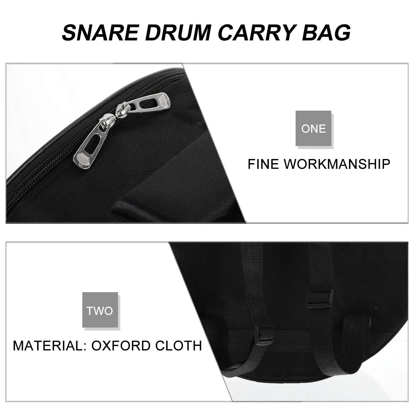 

Oxford Cloth Snare Drum Storage Bag Portable Carrying Case with Drumstick Pockets Durable Practical Percussion Instrument Bag