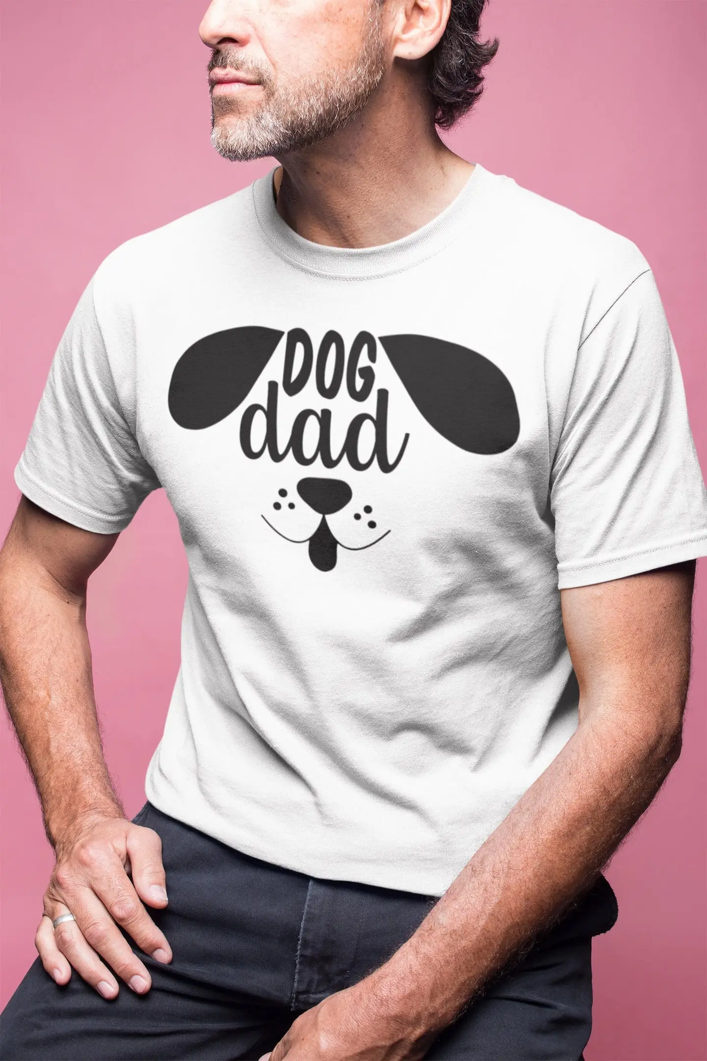 The Dogfather T Shirt Dog Dad Is Life For Him Animal Love Fur Fathers Day Husband