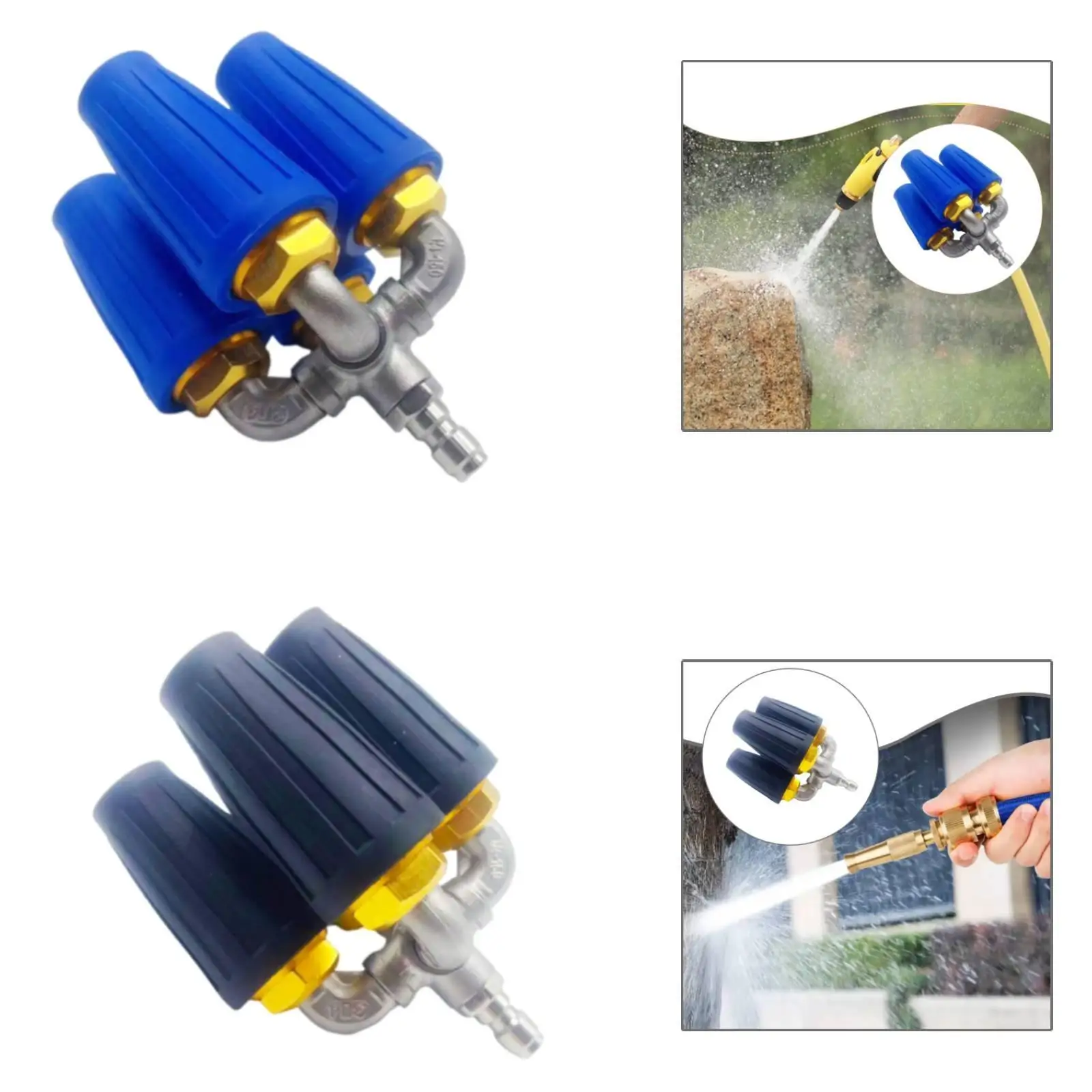 

4 in 1 Turbo Nozzle Pressure Washer, 1/4" Quick Connect, for Power Washer, Powerful 4000 PSI, Quadruple Turbo Nozzle