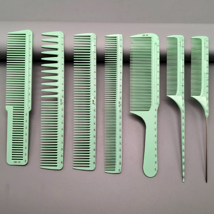 Siebenteiliges Kamm-Set, Professionelle Friseurkämme, Essentielles Haarschneidekamm-Set für Salon-Stylisten, ein Kamm-Set zur Verschönerung aller Frisuren, Kämme für Herren-/Damen-/Schwanz-/Ölfrisuren – Detail 5