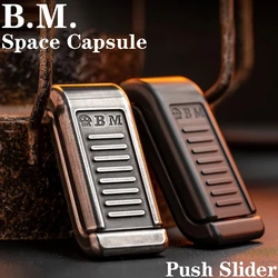 Black Mirror Space Capsule Push Slider Metal PPB Adult Anti-Stress Anxiety Toy EDC Office Desk Fidgets