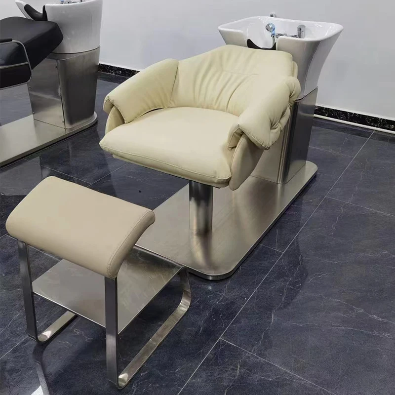 Professional Barber Shampoo Chair Barbershop Hairdresser Head Spa Shampoo Chair Hair Salon Luxury Sillon De Barbería Furniture