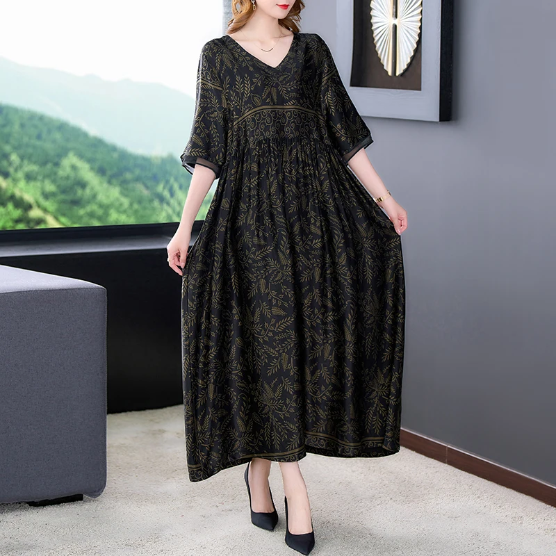 ZUOMAN Summer High Quality Yellow Boho Midi Dress Fashion Vintage 5XL Plus Size Print Runway Dress Elegant Women Bodycon Vestido