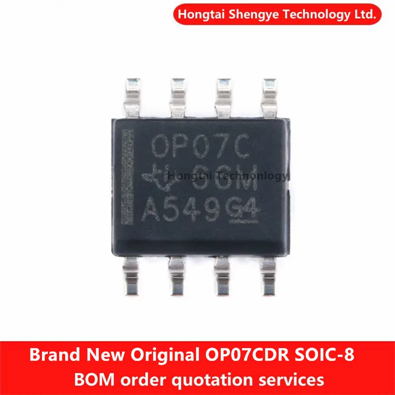 New Original SMT OP07CDR SOP-8 Operational Amplifier IC Chip