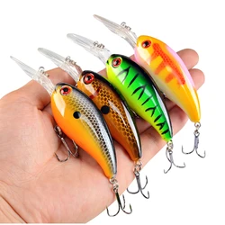 1pcs Crank Fishing Lure Artificial Hard Baits 10cm/15g Crankbait Jerkbait Wobbler Fishing Tackle Good Treble Hooks Tackle