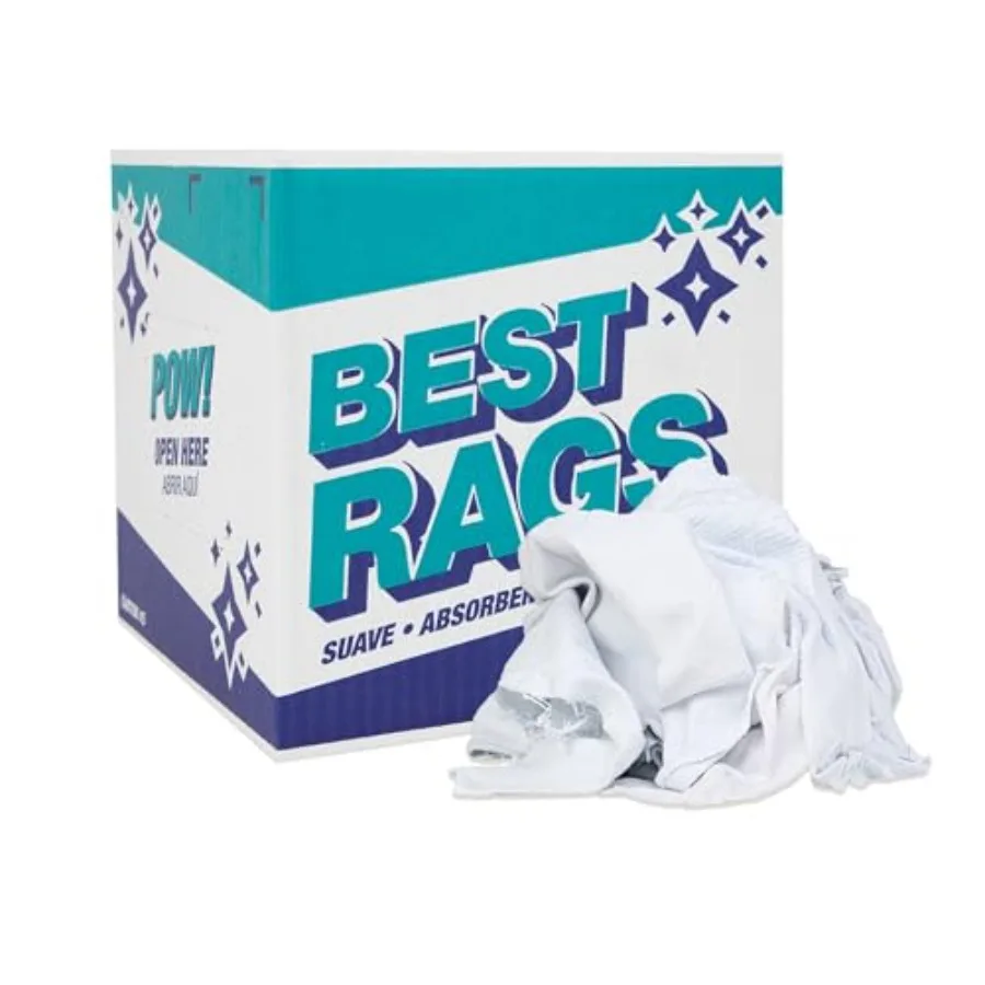 Arkwright T-Shirt Rags Bulk,,Cotton Cleaning Towels, Low Lint Knit Wiping Cloths for Paint, Stain, Grease, Shop and Auto Use, A