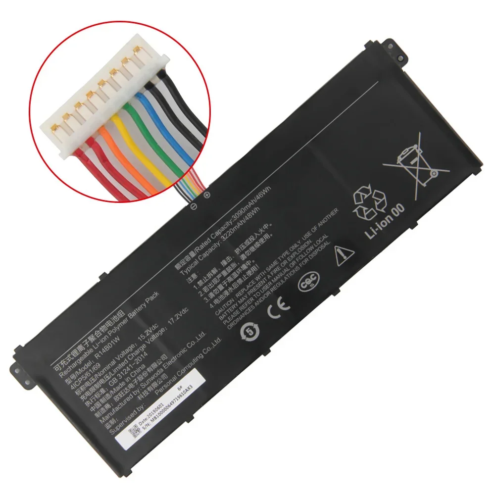 Replacement Battery R14B01W For Xiaomi RedmiBook 14 XMA1901-AG XMA1901-AA High Quality Batteries 3220mAh With Tool