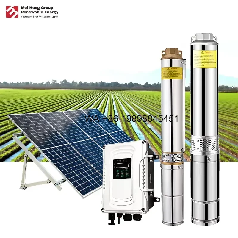 Wmwmnu for Solar Panel Full Kit 3inch Surface Irrigation Borehole Deep Well Hybrid Solar Water Pump view 3