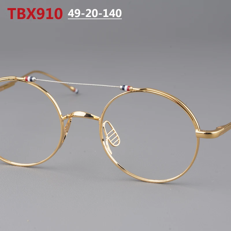 

Men Double-beam Round Glasses Frame TBX910 Fashion Brand Pilot Spectacles Women Circle Eyeglasses Korea Style Designer Eyewear