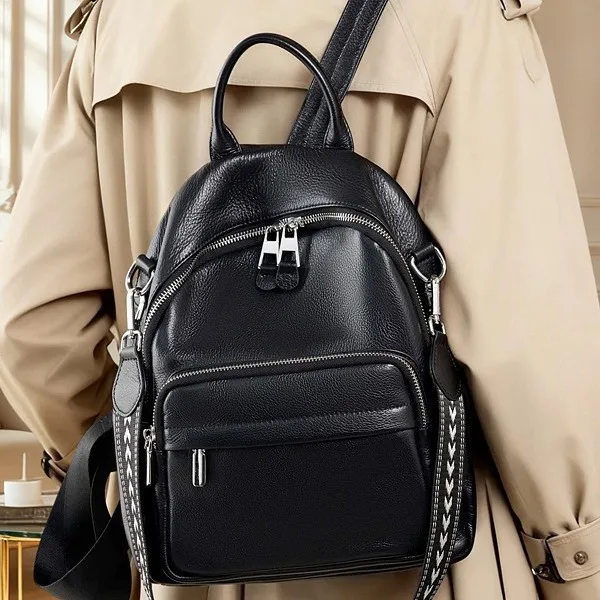 

Новый универсальный городской рюкзак большой вместимости из натуральной мягкой кожи (верхний слой из воловьей кожи) для путешествий, женская сумка