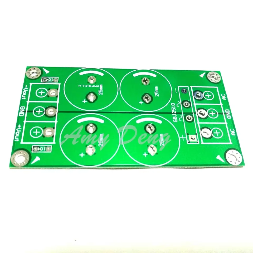 빈 보드, 로트당 5 개 고출력 증폭기 단일 브리지 정류기 필터 전원 보드 PCB, 25mm 캐패시터 x 4