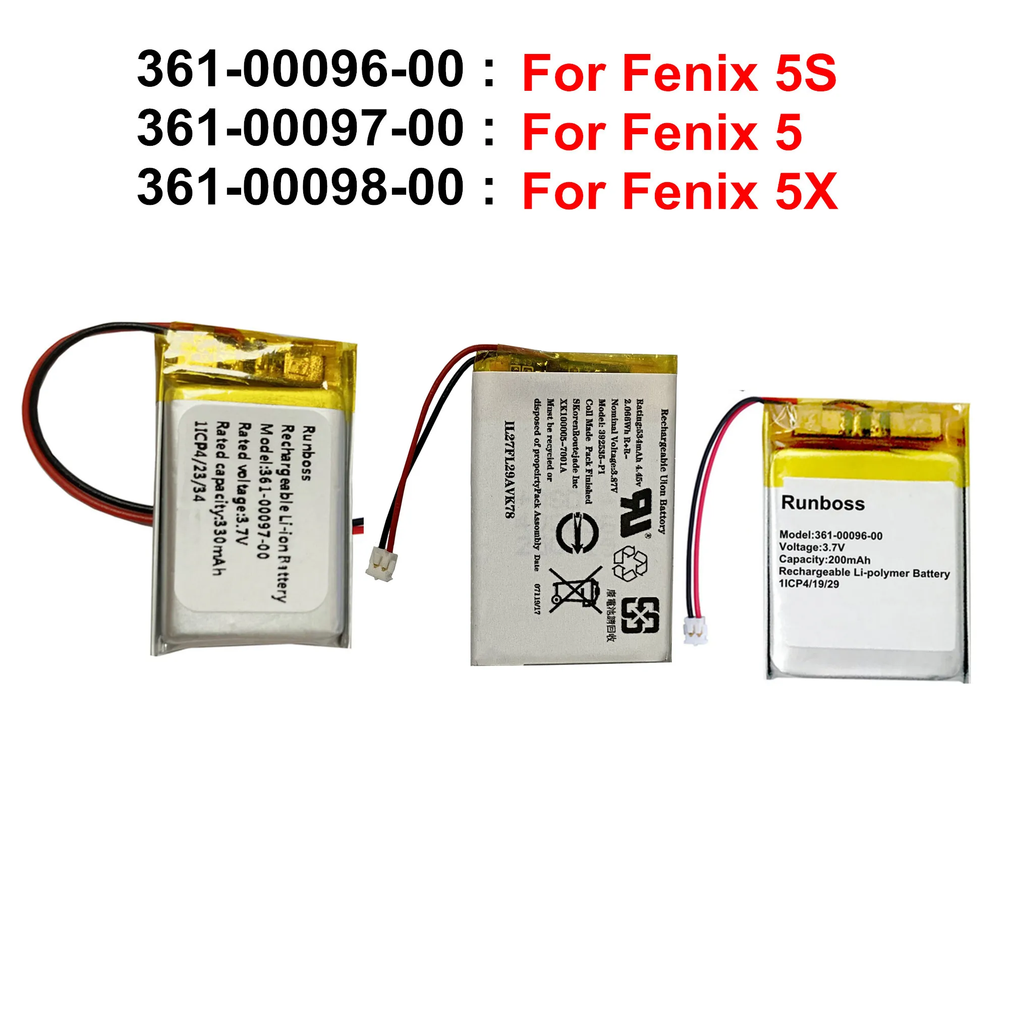 

Replacement Battery 361-00097-00 361-00096-00 361-00098-00 For Garmin Fenix 5 6 5S 5X plus Fenix6 Pro Forerunner 935 Batteries