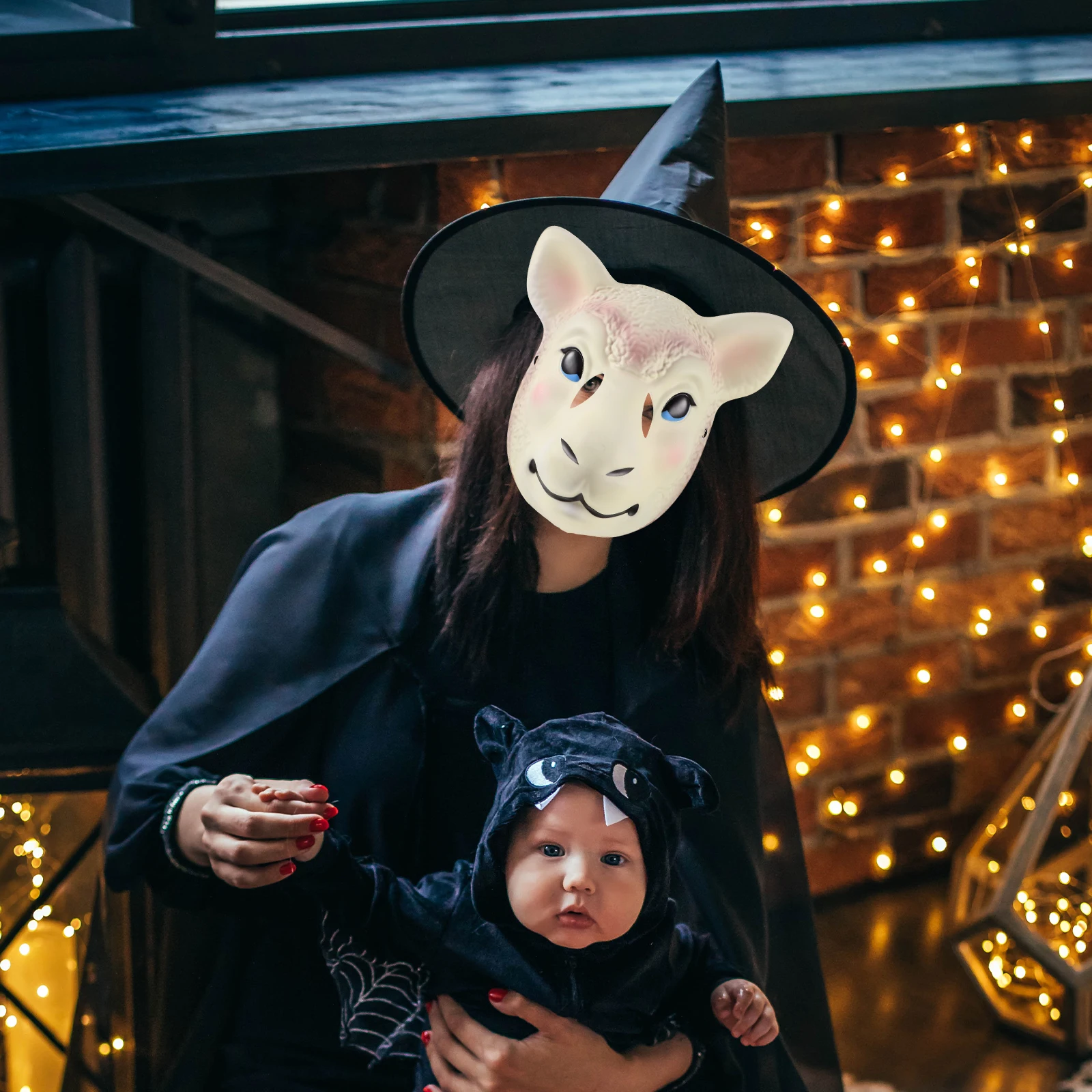 Schafkopfmaske Cosplay Kostüm Ram Halloween Gruselige Herrenmaskerade für Requisiten