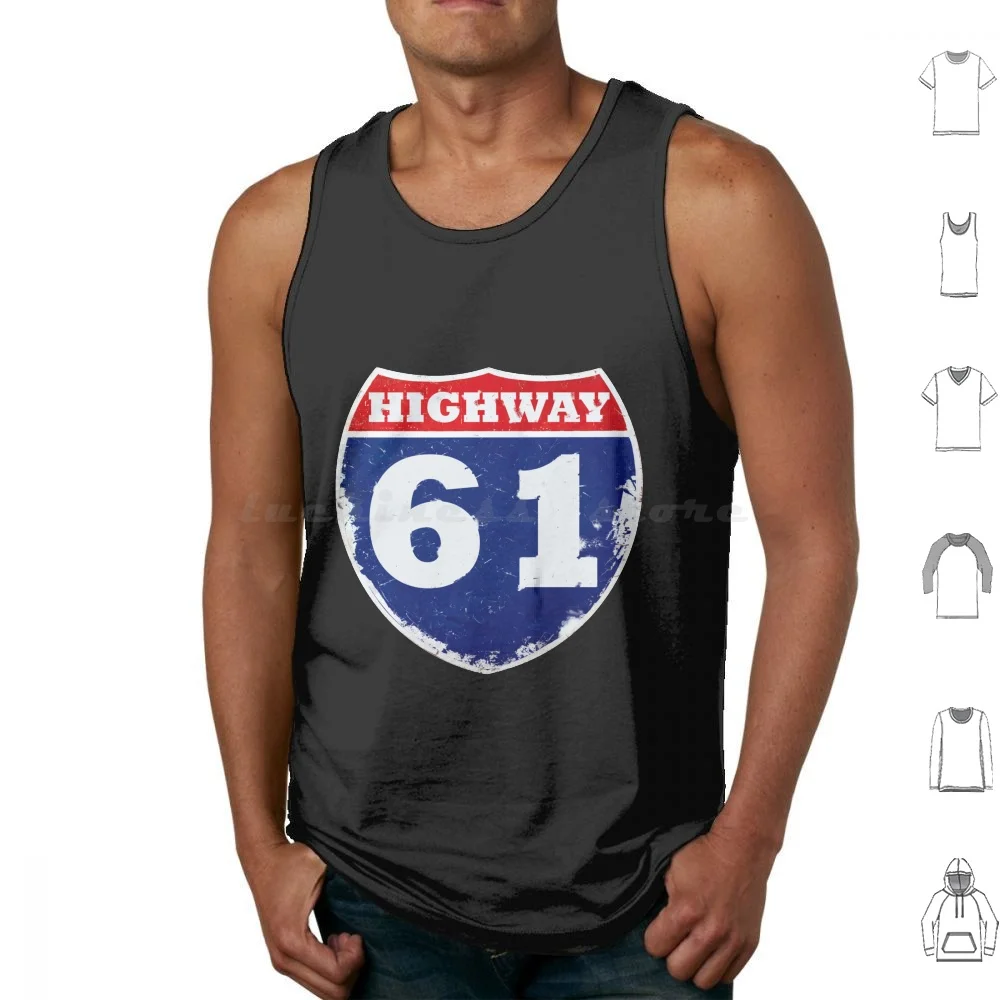 Highway 61 Revisited Tank Tops Vest Sleeveless Music American Highway History Icon Culture Folk Bob Dylan 61