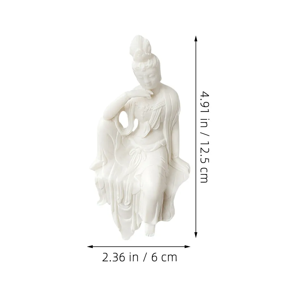 Picture 7: Guanyin Buddha Statue Carved Nut Feng Shui Ornament Bodhisattva Meditation Home Office Living Room Decoration Buda Statues