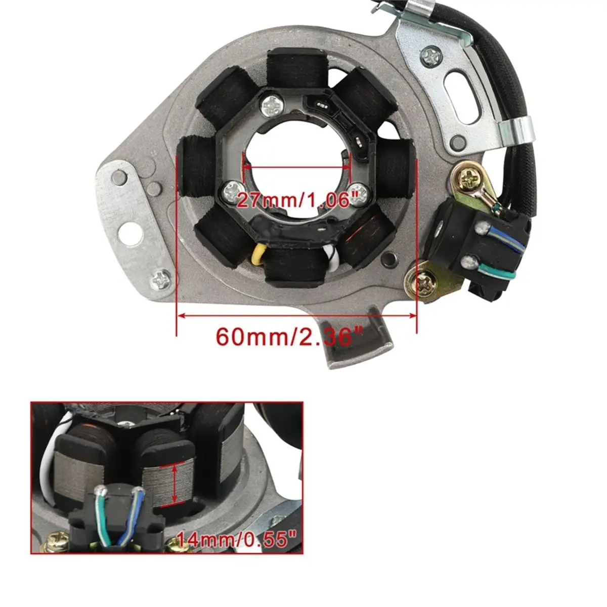 #75V (Metal+ABS)Motorcycle Ignition Magneto Stator Coil for Honda CR250 CR250R,Motorbikes Accessories