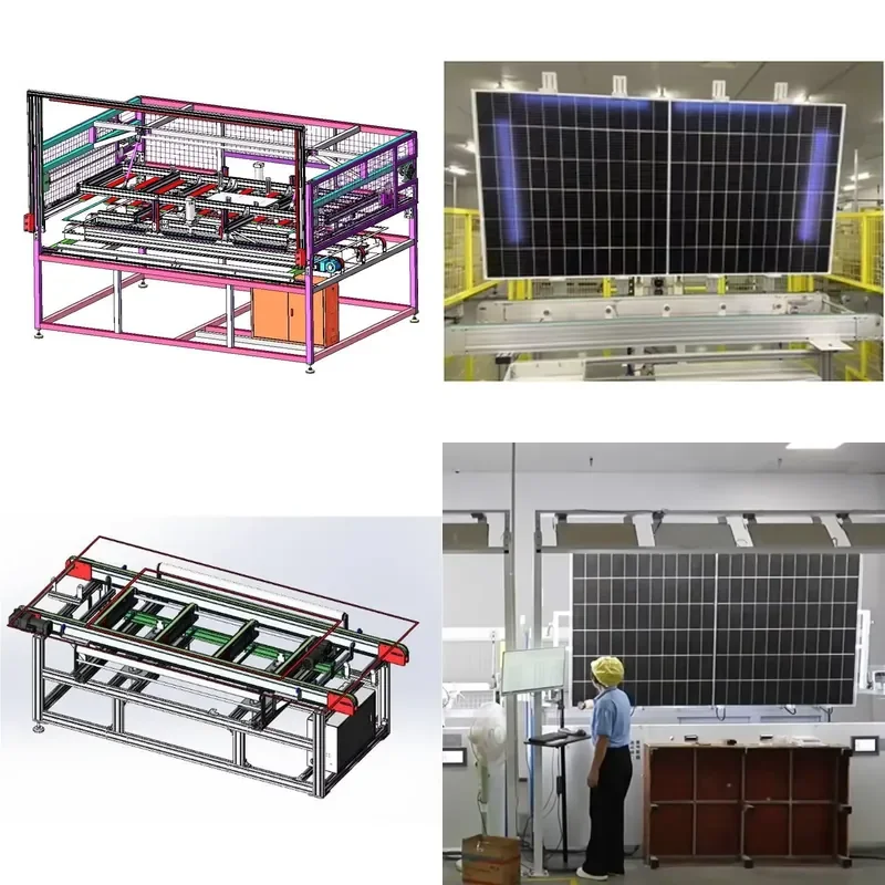 for Solar Panel Trimming Inspection PV Module 90 Degree Rotation Visual Inspection Machine Device