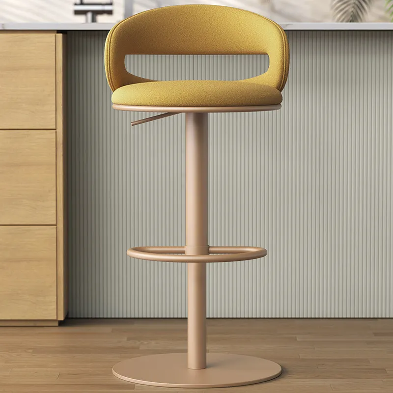 

Vanity Comfortable Bar Stools Leather Ergonomic Relaxing Design Aesthetic Barstools Cream Accent Sillas Garden Furniture Sets