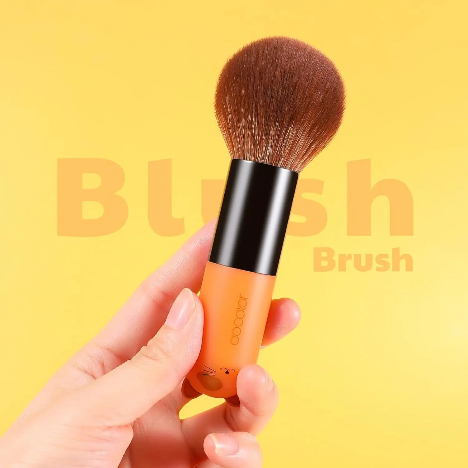 Docolor Makeup Foundation Brushes Cute Cartoon Face Kabuki Blush Powder Contour Fan Makeup Brush Synthetic Hairs Make up Tools