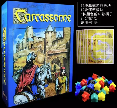 2-5 Players Carcassonne Board Game Basic/extend Cards Game Puzzle Board Game For Party/Family/Friends Easy To Play