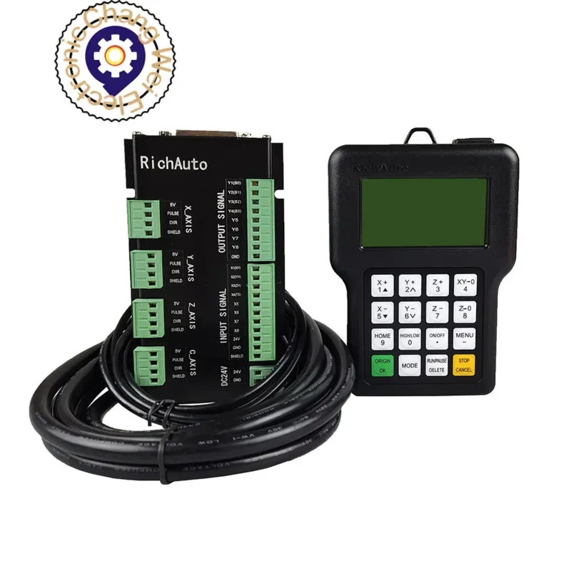 

CNC Controller Richaute DSP A11E A18E 3Axis 4Axis USB Remote Control System, Supports Multi-Head Replacement and G Code