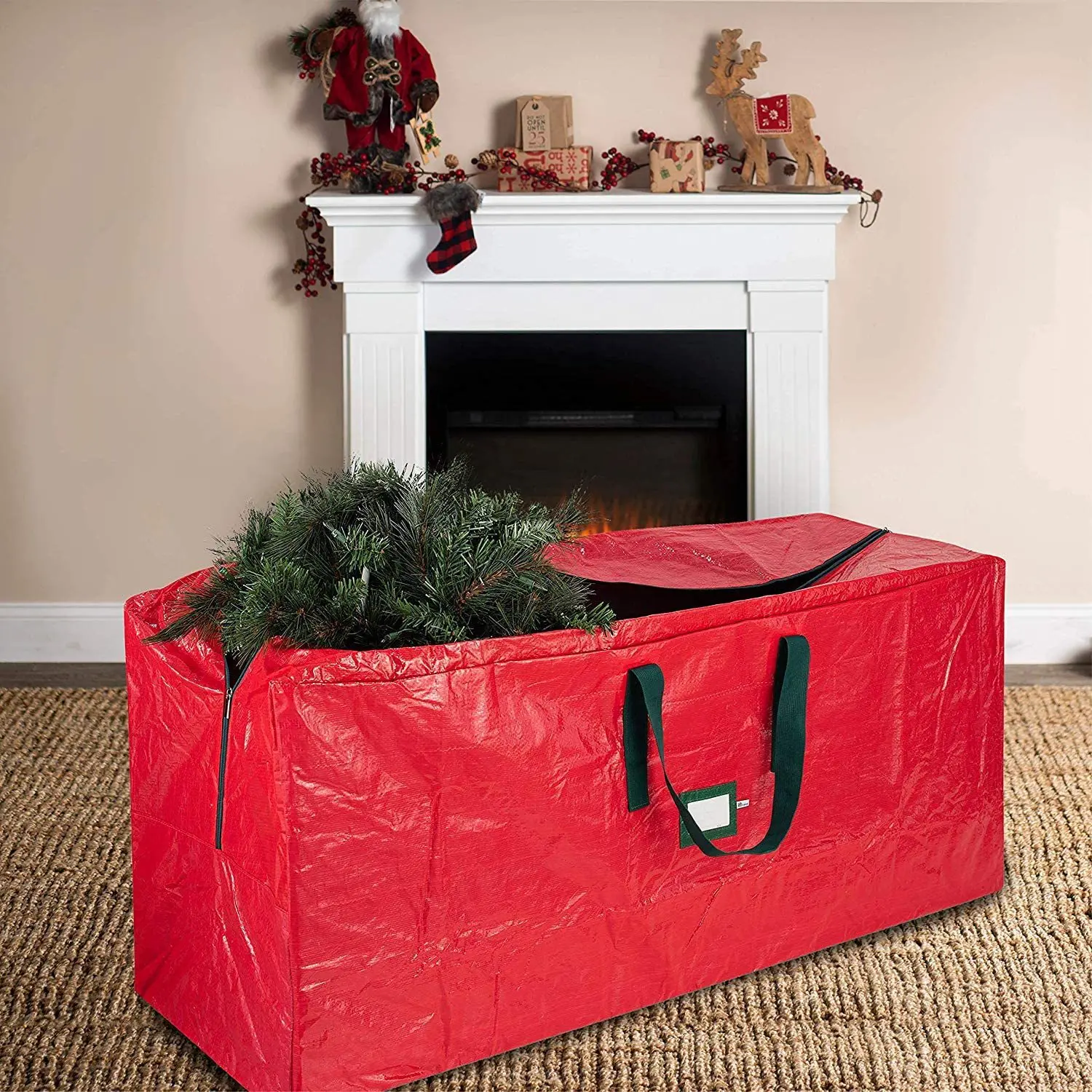 Household Christmas tree storage bag Christmas tree waterproof dust insects and damp with zipper strap handle Storage Bags