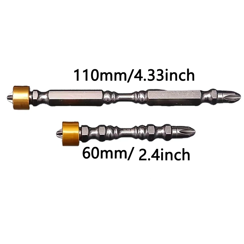 Nieuwe Ph2 Magnetische Schroevendraaierkop 1/4 Inch Zeshoekige Handgreep, 65Mm 110Mm, 10 Stuks Set In Goud