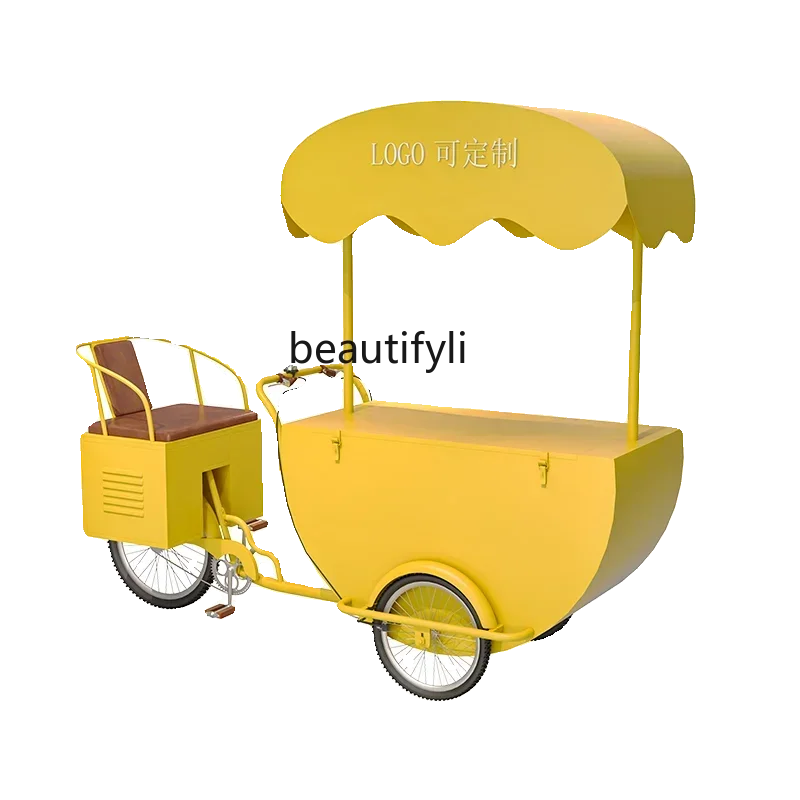 

Commercial tricycle wrought iron float florist mobile sales stall promotional float