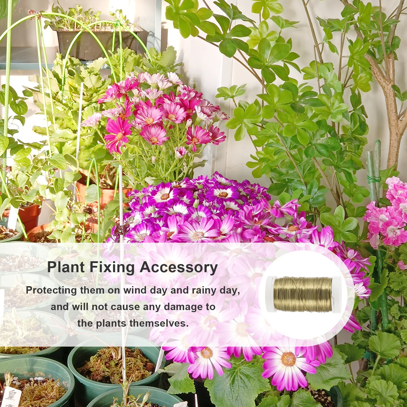 

Galvanized Wire Plant Ties Flexible Iron Straps for Gardening Binding Flowers Vines Shrubs Trellis DIY Floral Reusable Soft