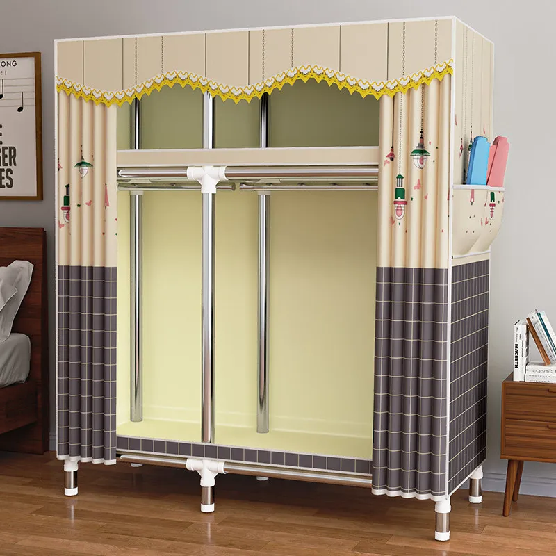 

Simple Fabric Wardrobe Display Storage Modular Cupboard Partitions Wardrobe Minimalist Modern Guarda Roupa Furniture For Room