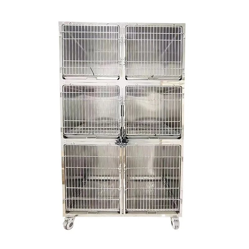 304 stainless steel pet cage multi-layer dog cage foster cage pet store hospital cat dog  animal thermostatic
