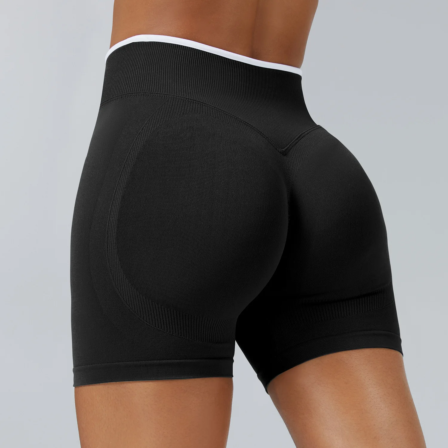 S-TE High-End Alternatieve Naadloze Colorblock Yoga Shorts Strakke Perzik Hippe Sportshorts Dames Bovenkleding Hardloopfitnessbroeken