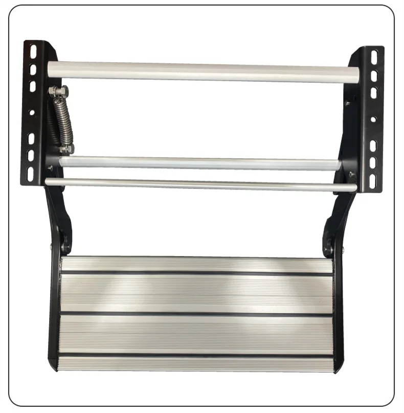 Aluminum Alloy Double Step RV Manual Folding Entry Step for Caravan Motorhome Camper Retractable Pedal
